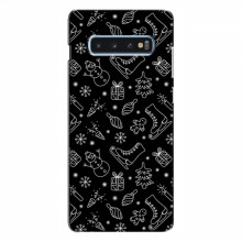 Новогодние, Праздничные Чехлы для Samsung S10 Plus - 2024 год Новогодний фон - купить на Floy.com.ua