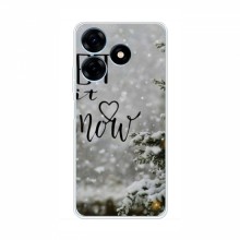 Новогодние, Праздничные Чехлы для TECNO Spark 10 (KI5q) - 2024 год Let it snow - купить на Floy.com.ua