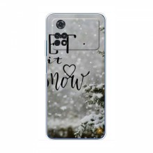 Новогодние, Праздничные Чехлы для Xiaomi POCO M4 Pro 4G - 2024 год Let it snow - купить на Floy.com.ua