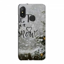 Новогодние, Праздничные Чехлы для Xiaomi Redmi 6 Pro - 2024 год Let it snow - купить на Floy.com.ua