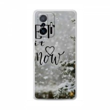 Новогодние, Праздничные Чехлы для Xiaomi 11T - 2024 год Let it snow - купить на Floy.com.ua