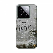 Новогодние, Праздничные Чехлы для Xiaomi 14 Pro - 2024 год Let it snow - купить на Floy.com.ua