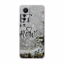 Новогодние, Праздничные Чехлы для Xiaomi 12 Lite - 2024 год Let it snow - купить на Floy.com.ua