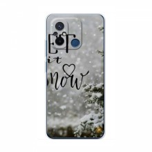 Новогодние, Праздничные Чехлы для Xiaomi POCO C55 - 2024 год Let it snow - купить на Floy.com.ua