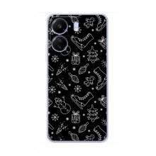 Новогодние, Праздничные Чехлы для Xiaomi POCO C65 - 2024 год Новогодний фон - купить на Floy.com.ua