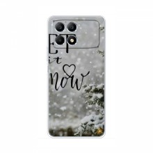 Новогодние, Праздничные Чехлы для Xiaomi POCO F6 Pro - 2024 год Let it snow - купить на Floy.com.ua