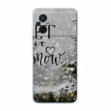 Новогодние, Праздничные Чехлы для Xiaomi POCO M5 - 2024 год Let it snow - купить на Floy.com.ua