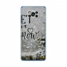 Новогодние, Праздничные Чехлы для Xiaomi POCO X3 Pro - 2024 год Let it snow - купить на Floy.com.ua