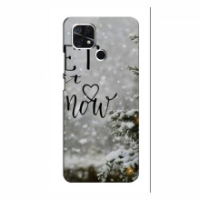 Новогодние, Праздничные Чехлы для Xiaomi Redmi 10A - 2024 год Let it snow - купить на Floy.com.ua