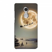 Новогодние, Праздничные Чехлы для Xiaomi Redmi 5 - 2024 год Санта на луне - купить на Floy.com.ua