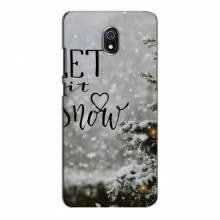 Новогодние, Праздничные Чехлы для Xiaomi Redmi 8A - 2024 год Let it snow - купить на Floy.com.ua