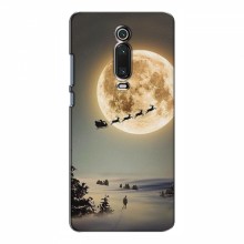 Новогодние, Праздничные Чехлы для Xiaomi Mi 9T Pro - 2024 год Санта на луне - купить на Floy.com.ua