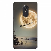 Новогодние, Праздничные Чехлы для Xiaomi Redmi Note 4X - 2024 год Санта на луне - купить на Floy.com.ua