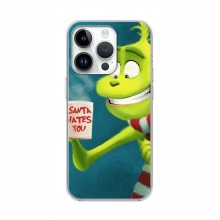 Рождественские Чехлы для iPhone 16 Pro Max (VPrint) Зеленый Гринч - купить на Floy.com.ua