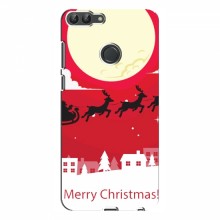 Рождественские Чехлы для Huawei P Smart (VPrint) Санта с оленями - купить на Floy.com.ua