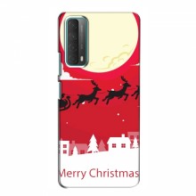Рождественские Чехлы для Huawei P Smart 2021 (VPrint) Санта с оленями - купить на Floy.com.ua