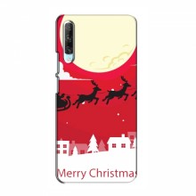 Рождественские Чехлы для Huawei P Smart Pro (VPrint) Санта с оленями - купить на Floy.com.ua