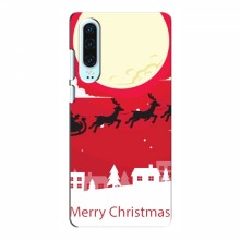 Рождественские Чехлы для Huawei P30 (VPrint) Санта с оленями - купить на Floy.com.ua