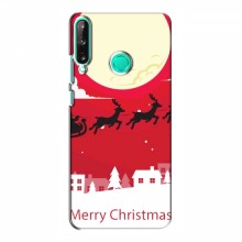 Рождественские Чехлы для Huawei P40 Lite e (VPrint) Санта с оленями - купить на Floy.com.ua