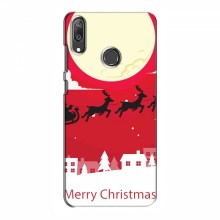 Рождественские Чехлы для Huawei Y7 2019 (VPrint) Санта с оленями - купить на Floy.com.ua