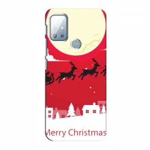 Рождественские Чехлы для Motorola Moto G10 (VPrint) Санта с оленями - купить на Floy.com.ua