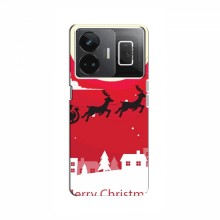 Рождественские Чехлы для RealMe GT Neo 5 (VPrint) Санта с оленями - купить на Floy.com.ua