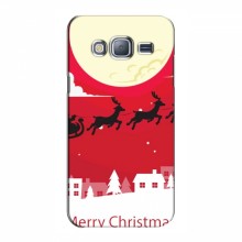 Рождественские Чехлы для Samsung J3, J300, J300H (VPrint) Санта с оленями - купить на Floy.com.ua