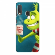 Рождественские Чехлы для Samsung Galaxy A20e (VPrint) Зеленый Гринч - купить на Floy.com.ua