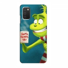 Рождественские Чехлы для Samsung Galaxy A03s (VPrint) Зеленый Гринч - купить на Floy.com.ua