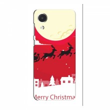 Рождественские Чехлы для Samsung Galaxy A04 Core (VPrint) Санта с оленями - купить на Floy.com.ua