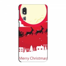 Рождественские Чехлы для Samsung Galaxy A2 Core (VPrint) Санта с оленями - купить на Floy.com.ua