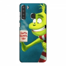 Рождественские Чехлы для Samsung Galaxy A21 (A215) (VPrint) Зеленый Гринч - купить на Floy.com.ua