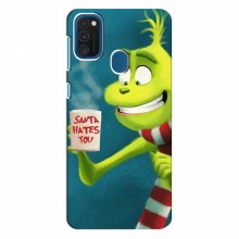 Рождественские Чехлы для Samsung Galaxy A21s (VPrint) Зеленый Гринч - купить на Floy.com.ua