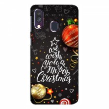 Рождественские Чехлы для Samsung Galaxy A40 2019 (A405F) (VPrint) Елочка - купить на Floy.com.ua