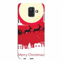 Рождественские Чехлы для Samsung A6 2018, A600F (VPrint) Санта с оленями - купить на Floy.com.ua