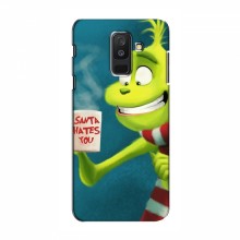 Рождественские Чехлы для Samsung A6 Plus 2018, A6 Plus 2018, A605 (VPrint) Зеленый Гринч - купить на Floy.com.ua