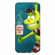 Рождественские Чехлы для Samsung A7 2017, A720, A720F (VPrint) Зеленый Гринч - купить на Floy.com.ua