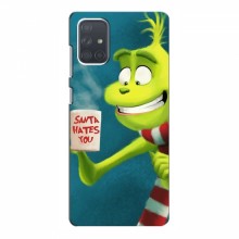 Рождественские Чехлы для Samsung Galaxy A71 (A715) (VPrint) Зеленый Гринч - купить на Floy.com.ua