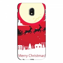Рождественские Чехлы для Samsung J3 2017, J330FN европейская версия (VPrint) Санта с оленями - купить на Floy.com.ua