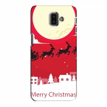 Рождественские Чехлы для Samsung J6 Plus, J6 Плюс 2018 (J610) (VPrint) Санта с оленями - купить на Floy.com.ua