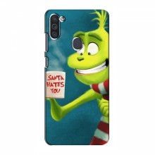 Рождественские Чехлы для Samsung Galaxy M11 (VPrint) Зеленый Гринч - купить на Floy.com.ua