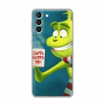 Рождественские Чехлы для Samsung Galaxy S21 (VPrint) Зеленый Гринч - купить на Floy.com.ua