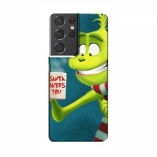 Рождественские Чехлы для Samsung Galaxy S21 Plus (VPrint) Зеленый Гринч - купить на Floy.com.ua