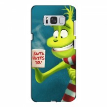 Рождественские Чехлы для Samsung S8 Plus, Galaxy S8+, S8 Плюс G955 (VPrint) Зеленый Гринч - купить на Floy.com.ua