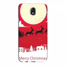 Рождественские Чехлы для Samsung J7 2017, J7 европейская версия (VPrint) Санта с оленями - купить на Floy.com.ua