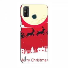 Рождественские Чехлы для TECNO Spark GO (2021) (VPrint) Санта с оленями - купить на Floy.com.ua