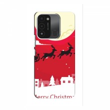 Рождественские Чехлы для TECNO Spark GO (2022) (VPrint) Санта с оленями - купить на Floy.com.ua