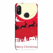 Рождественские Чехлы для Xiaomi Redmi 6 Pro (VPrint) Санта с оленями - купить на Floy.com.ua