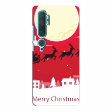 Рождественские Чехлы для Xiaomi Mi 10 Pro (VPrint) Санта с оленями - купить на Floy.com.ua