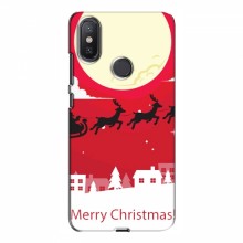 Рождественские Чехлы для Xiaomi Mi A2 Lite (VPrint) Санта с оленями - купить на Floy.com.ua